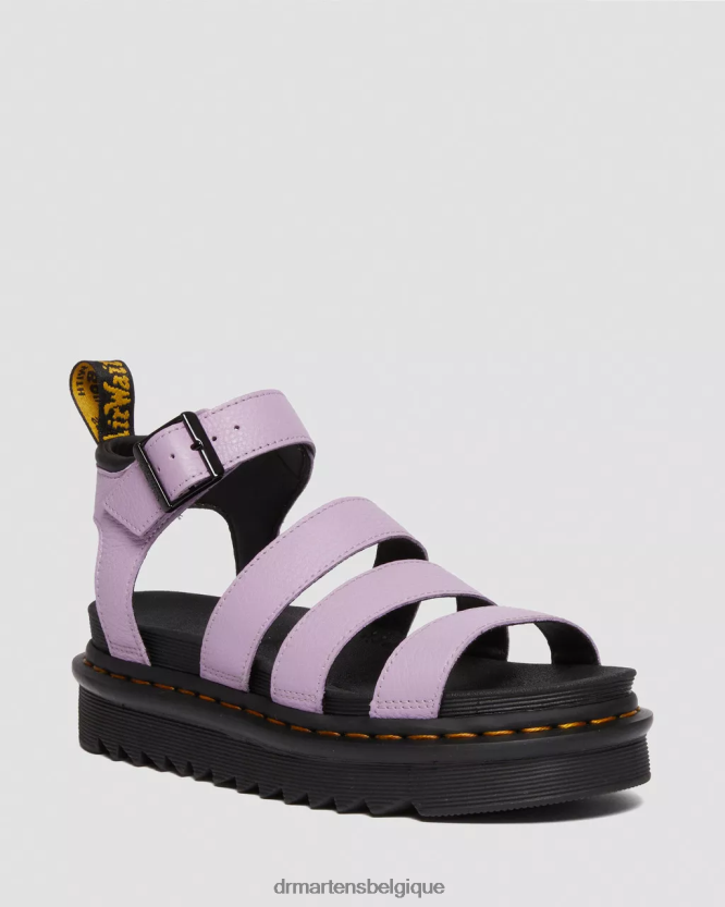 chaussure être Dr. Martens femmes sandales à brides en cuir Blaire Pisa Pise lilas 6RFZX0271
