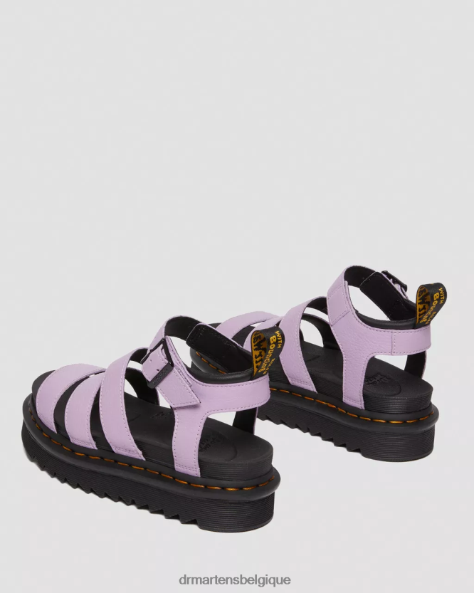 chaussure être Dr. Martens femmes sandales à brides en cuir Blaire Pisa Pise lilas 6RFZX0271