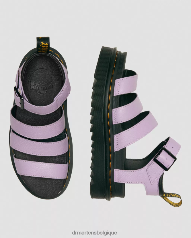 chaussure être Dr. Martens femmes sandales à brides en cuir Blaire Pisa Pise lilas 6RFZX0271