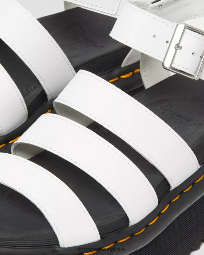 chaussure être Dr. Martens femmes sandales à brides plateforme en cuir hydro hydro hydroélectrique blanc 6RFZX0249