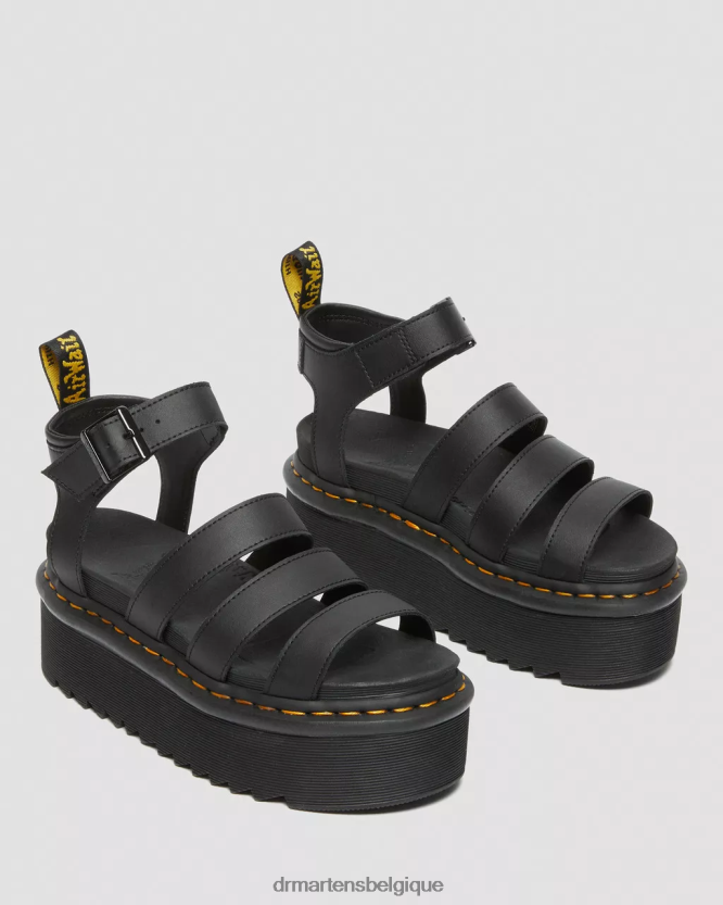 chaussure être Dr. Martens femmes sandales à brides plateforme en cuir hydro hydro hydro noir 6RFZX0246