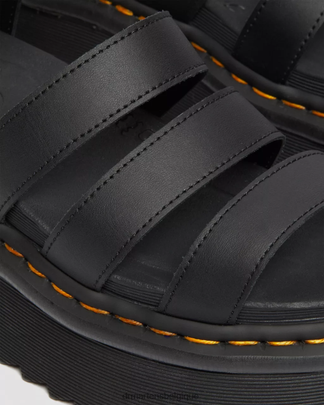 chaussure être Dr. Martens femmes sandales à brides plateforme en cuir hydro hydro hydro noir 6RFZX0246