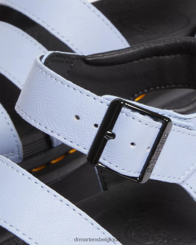 chaussure être Dr. Martens femmes sandales à brides plateforme en cuir pisa blaire Pise bleue zen 6RFZX0265