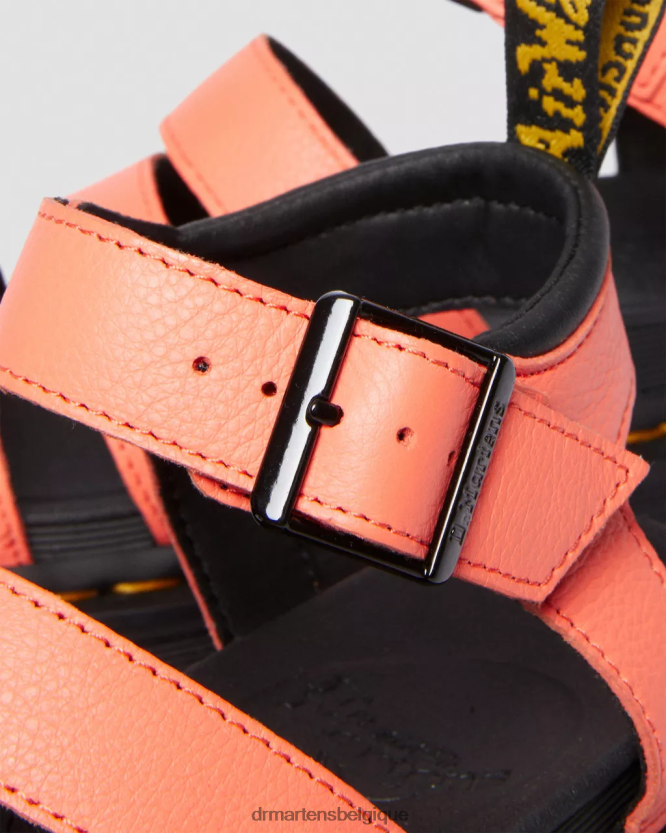 chaussure être Dr. Martens femmes sandales à brides plateforme en cuir pisa blaire Pise corail 6RFZX0264
