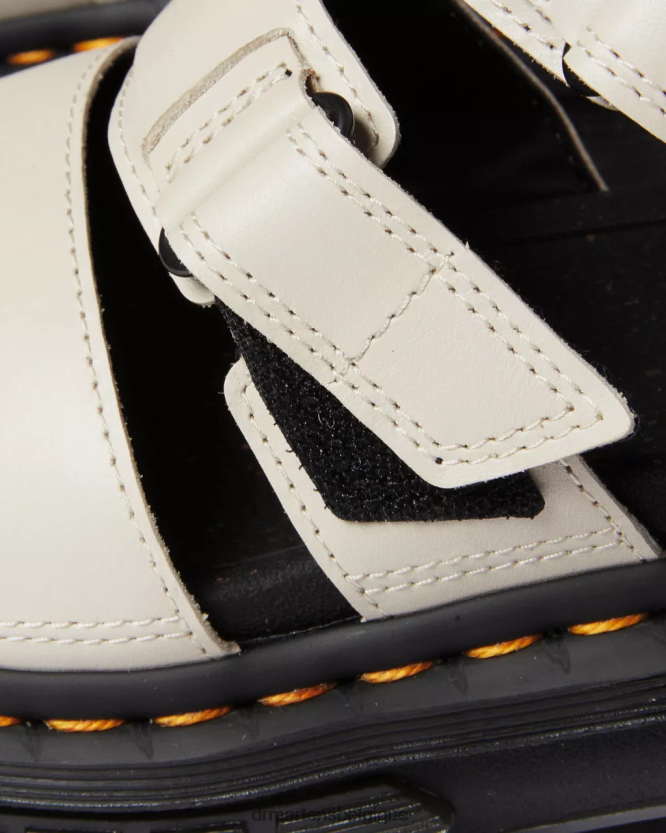 chaussure être Dr. Martens femmes sandales à plateforme à 3 brides en cuir nappa lux ricki nappa lux gris pavé 6RFZX0268