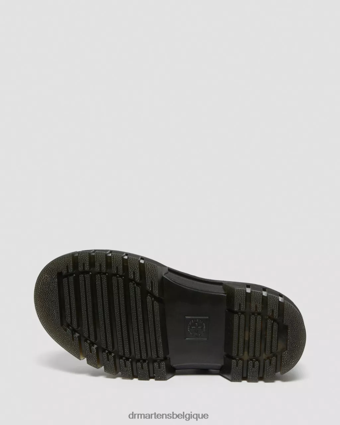 chaussure être Dr. Martens femmes sandales à plateforme à 3 brides en cuir nappa lux ricki nappa lux noir 6RFZX0244