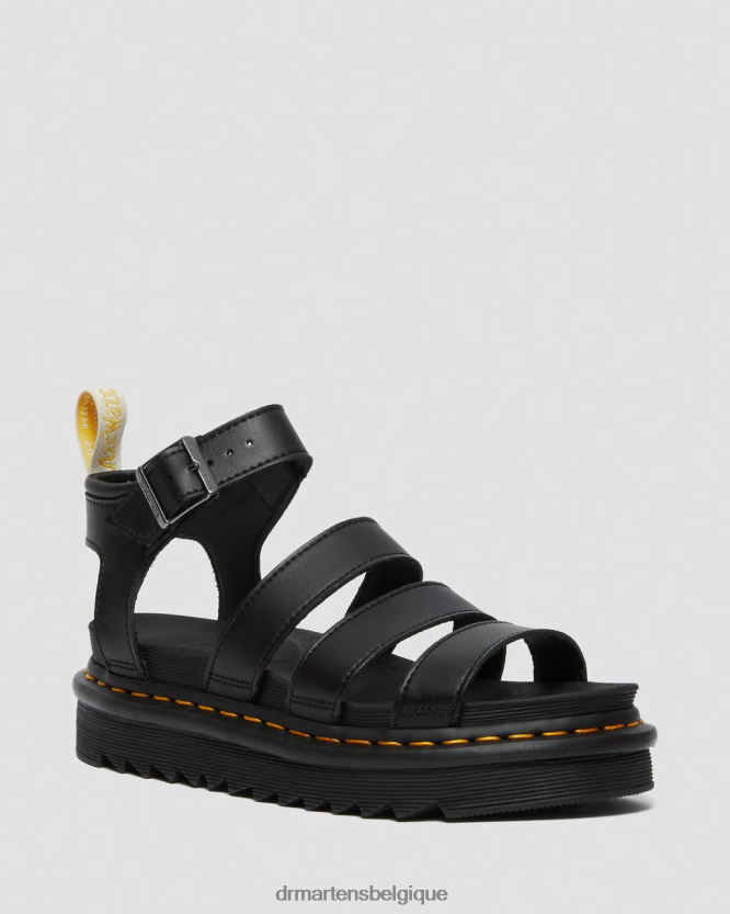 chaussure être Dr. Martens femmes sandales spartiates végétaliennes Blaire Felix Félix noir déteint 6RFZX0248
