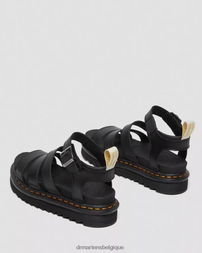 chaussure être Dr. Martens femmes sandales spartiates végétaliennes Blaire Felix Félix noir déteint 6RFZX0248