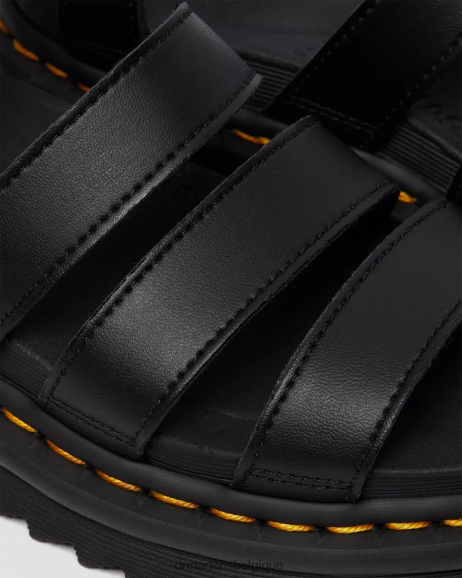 chaussure être Dr. Martens femmes sandales spartiates végétaliennes Blaire Felix Félix noir déteint 6RFZX0248