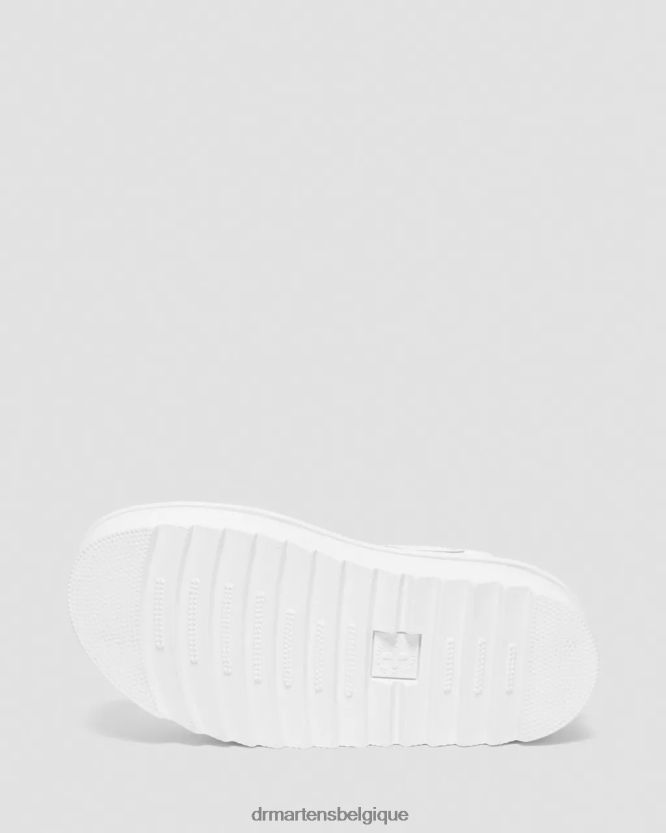 chaussure être Dr. Martens femmes sandales voss mono à brides plateforme en cuir hydroélectrique blanc 6RFZX0277