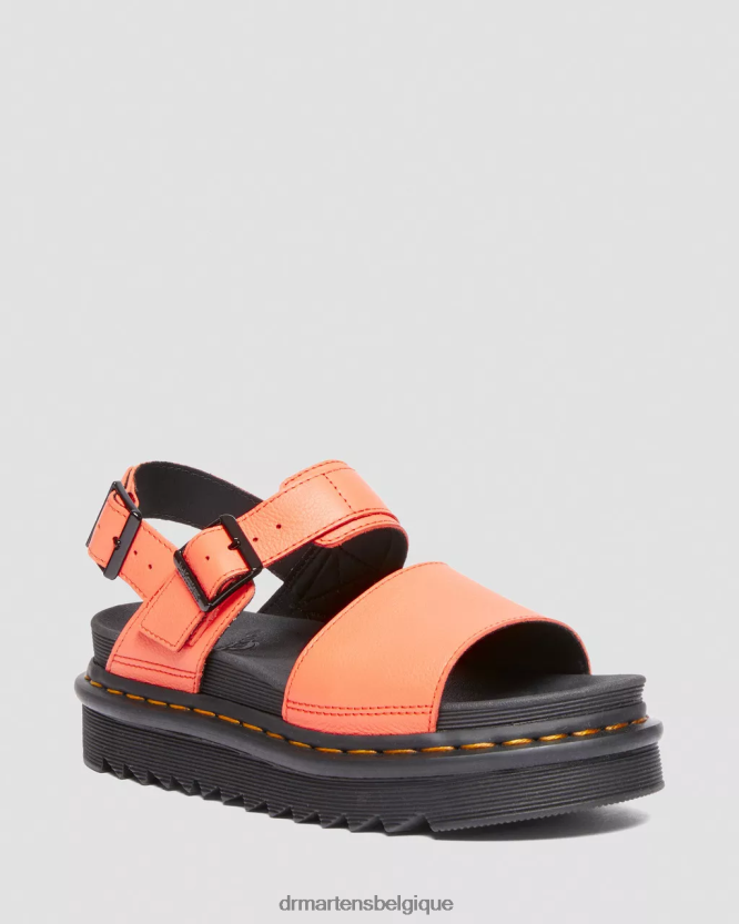 chaussure être Dr. Martens femmes sandales voss pisa à brides en cuir Pise corail 6RFZX0276
