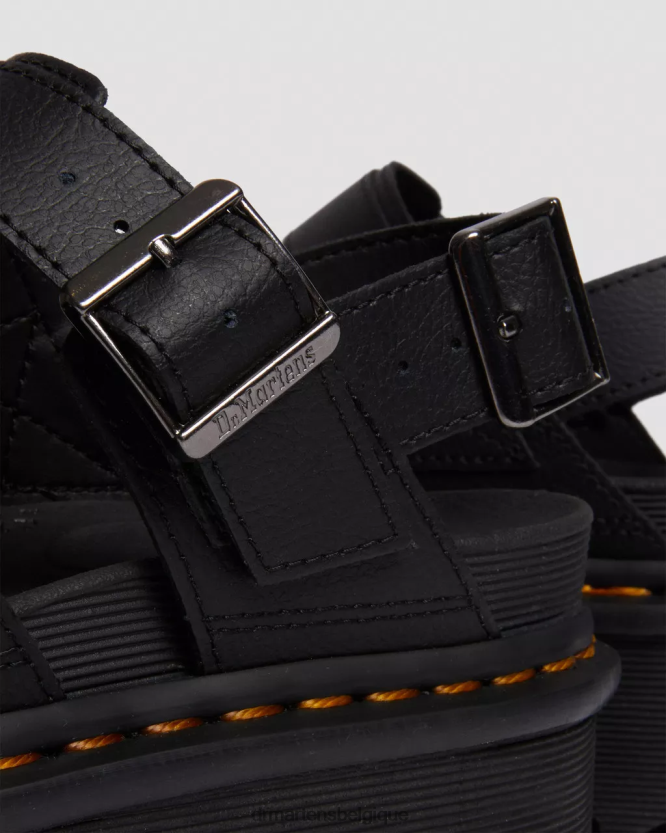 chaussure être Dr. Martens femmes voss ii - athena - sandales à plateforme et brides en cuir Athéna noire 6RFZX0257