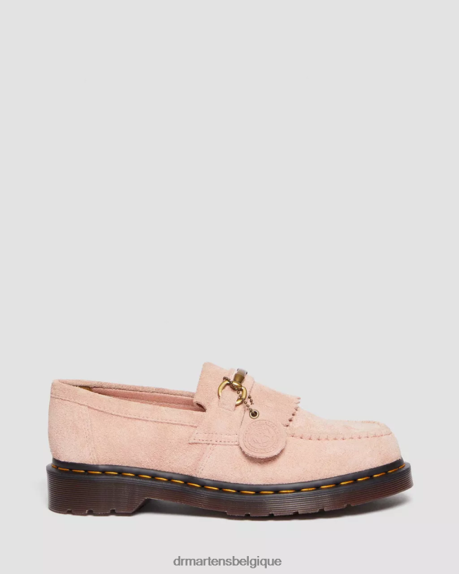 chaussure être Dr. Martens femmes mocassins en daim desert oasis adrian snaffle daim oasis du désert beige pêche 6RFZX0383