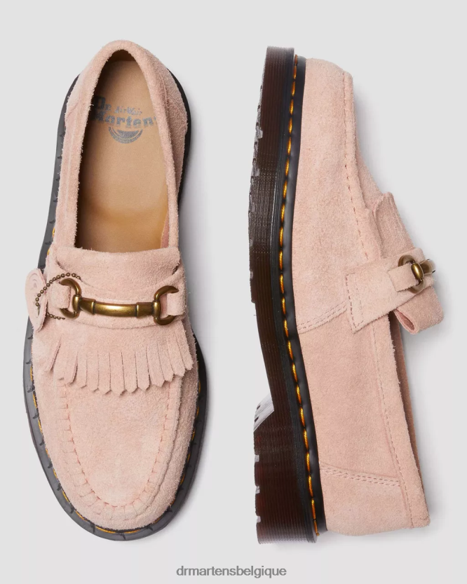 chaussure être Dr. Martens femmes mocassins en daim desert oasis adrian snaffle daim oasis du désert beige pêche 6RFZX0383