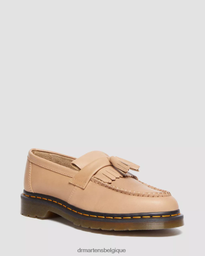 chaussure être Dr. Martens femmes mocassins à pampilles en cuir Adrian Carrara beige carrare 6RFZX0381