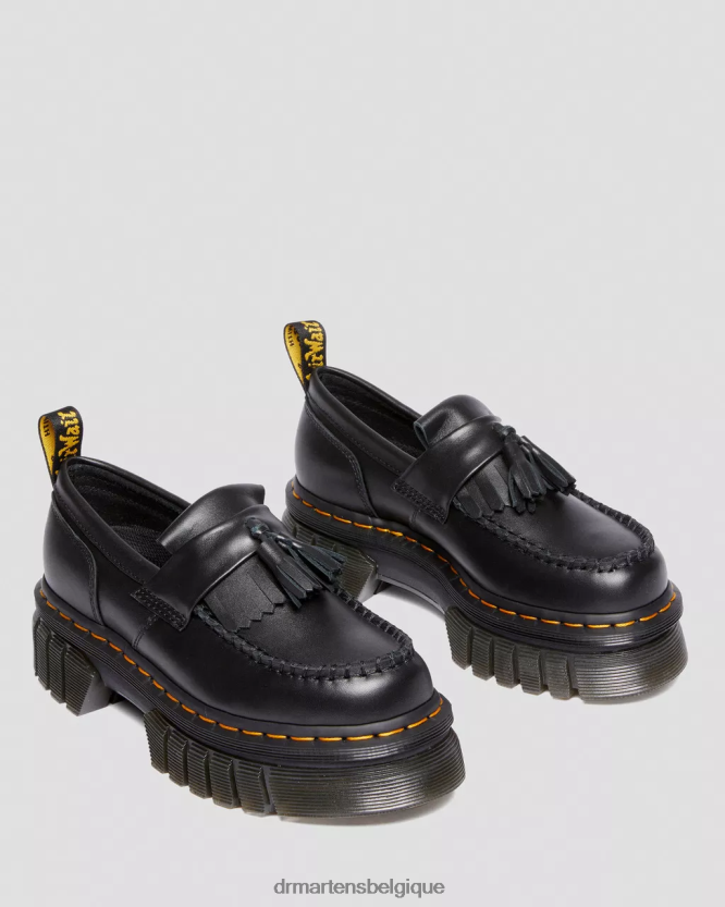 chaussure être Dr. Martens femmes mocassins plateforme audrick nappa lux nappa lux noir 6RFZX0369
