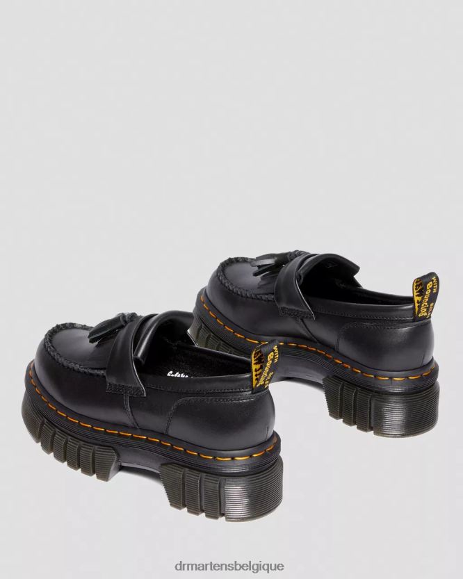 chaussure être Dr. Martens femmes mocassins plateforme audrick nappa lux nappa lux noir 6RFZX0369