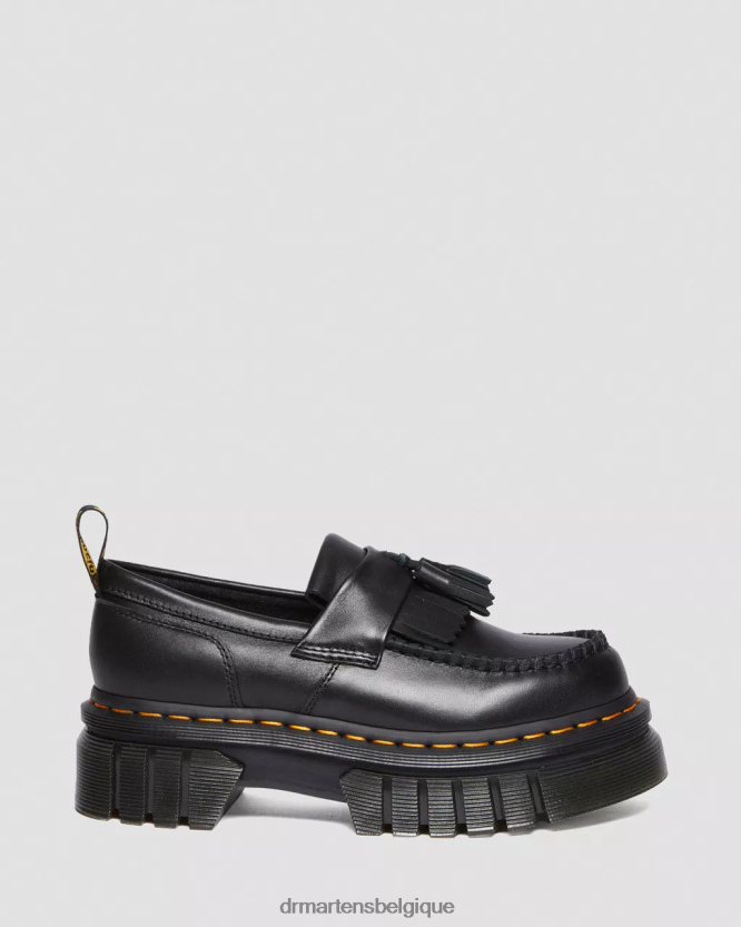 chaussure être Dr. Martens femmes mocassins plateforme audrick nappa lux nappa lux noir 6RFZX0369