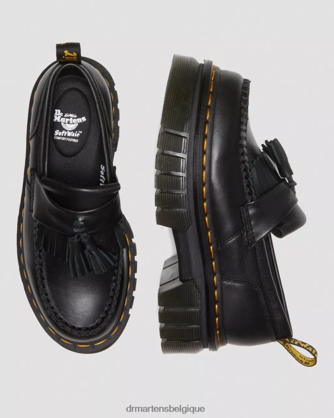 chaussure être Dr. Martens femmes mocassins plateforme audrick nappa lux nappa lux noir 6RFZX0369