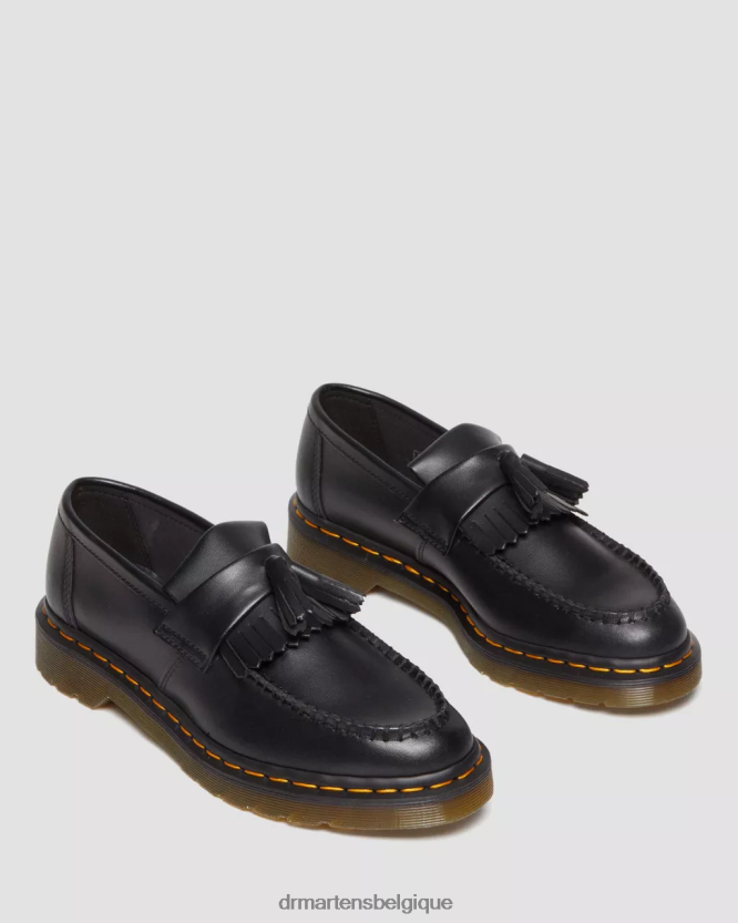 chaussure être Dr. Martens femmes mocassins végétaliens à pampilles adrian felix Félix noir déteint 6RFZX0376