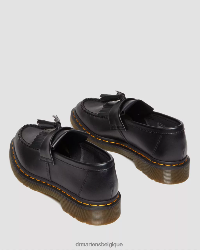 chaussure être Dr. Martens femmes mocassins végétaliens à pampilles adrian felix Félix noir déteint 6RFZX0376