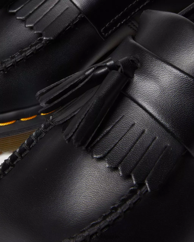 chaussure être Dr. Martens femmes mocassins végétaliens à pampilles adrian felix Félix noir déteint 6RFZX0376