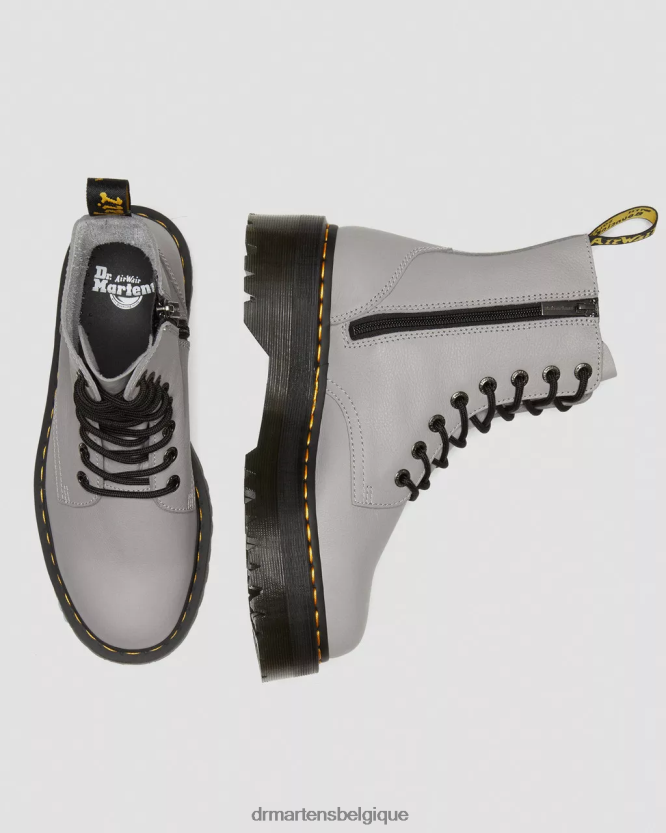 chaussure être Dr. Martens Hommes bottes jadon plates-formes en cuir pisa Pise grise 6RFZX0187