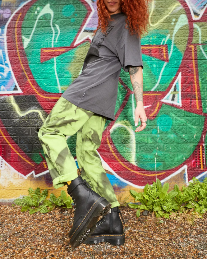 chaussure être Dr. Martens Hommes bottes jadon plates-formes en cuir pisa Pise noire 6RFZX013