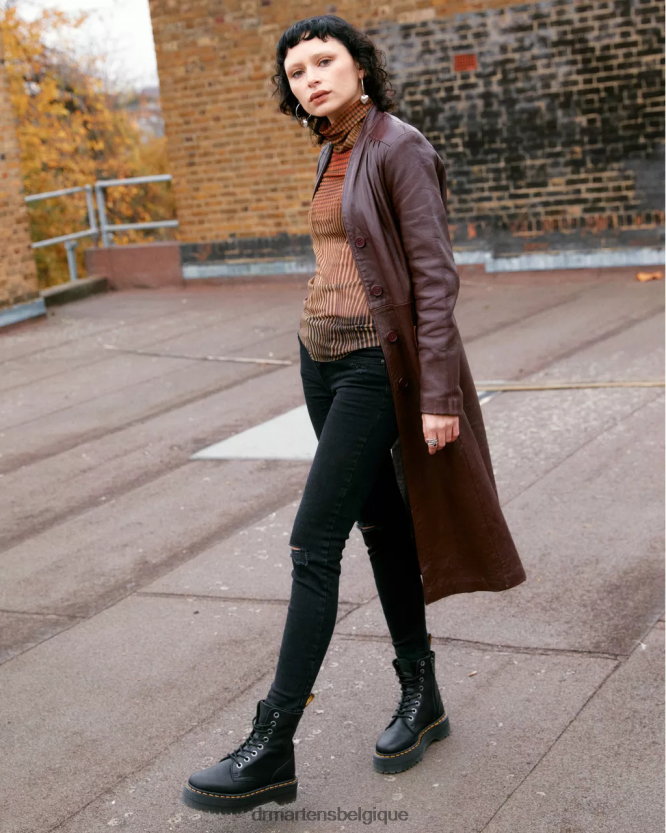 chaussure être Dr. Martens Hommes bottes jadon plates-formes en cuir pisa Pise noire 6RFZX013