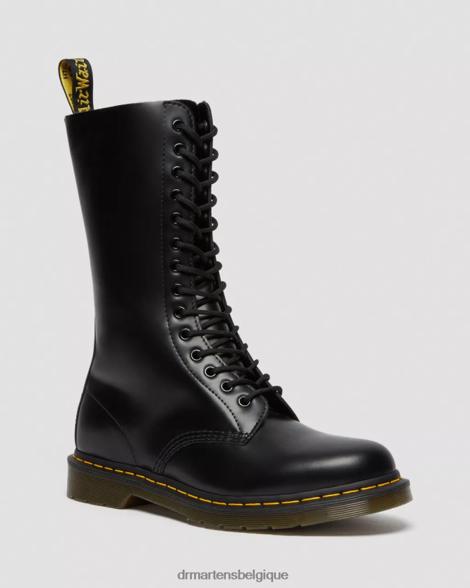 chaussure être Dr. Martens Hommes Bottes hautes en cuir lisse 1914 noir lisse 6RFZX0365