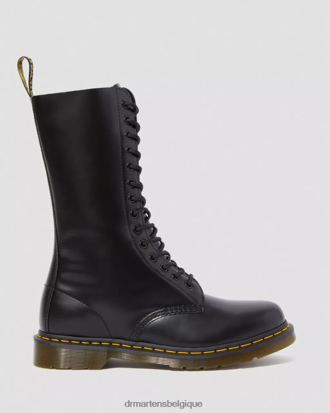 chaussure être Dr. Martens Hommes Bottes hautes en cuir lisse 1914 noir lisse 6RFZX0365