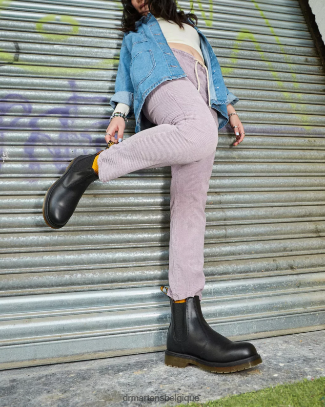 chaussure être Dr. Martens Hommes Bottines chelsea en cuir lisse 2976 noir lisse 6RFZX03