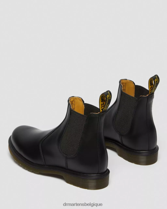chaussure être Dr. Martens Hommes Bottines chelsea en cuir lisse 2976 noir lisse 6RFZX03