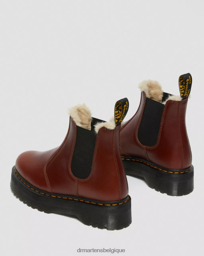 chaussure être Dr. Martens Hommes Bottines plateforme doublées de fausse fourrure 2976 marron abruzzes wp 6RFZX0155