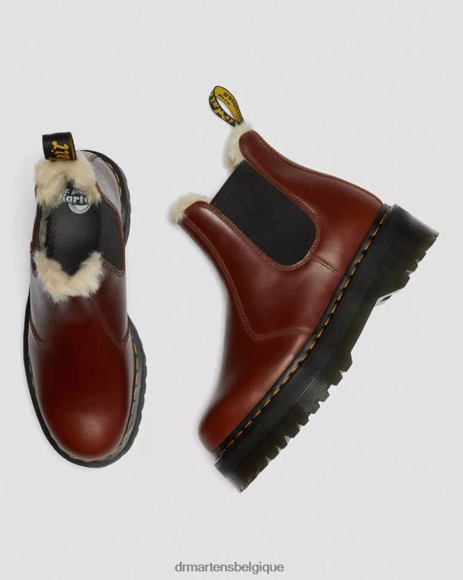 chaussure être Dr. Martens Hommes Bottines plateforme doublées de fausse fourrure 2976 marron abruzzes wp 6RFZX0155