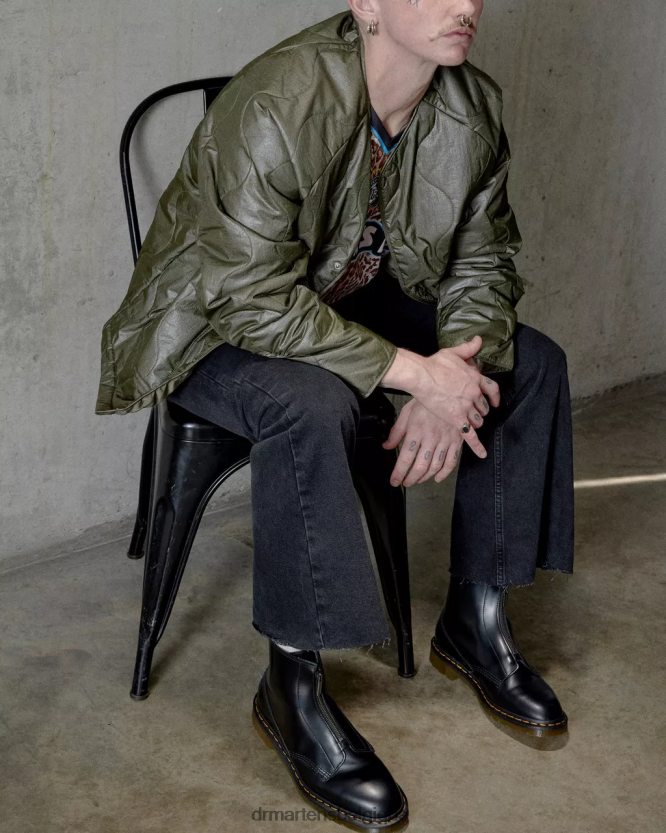 chaussure être Dr. Martens Hommes bottes cabbott lisses noir poli lisse 6RFZX0387