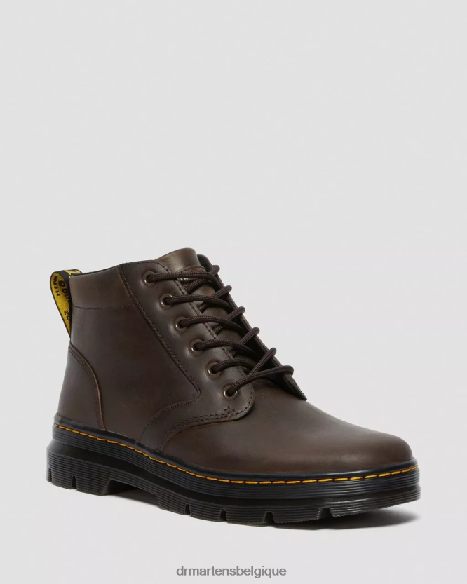 chaussure être Dr. Martens Hommes bottes décontractées en cuir bonny cheval fou marron 6RFZX050