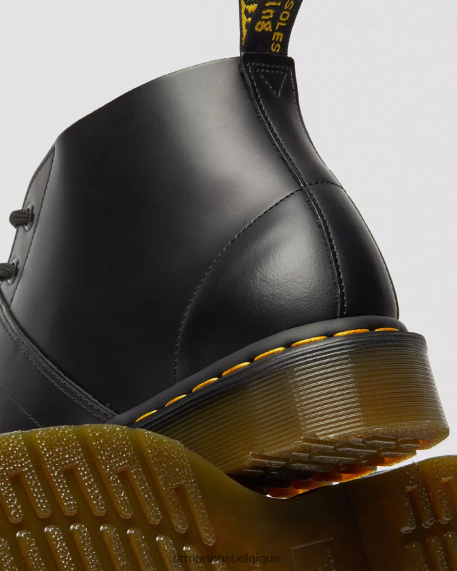 chaussure être Dr. Martens Hommes bottes de singe en cuir lisse Church noir lisse 6RFZX0177