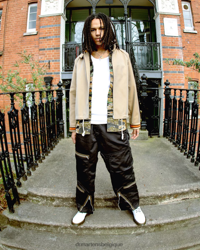 chaussure être Dr. Martens Hommes 1461 bex made in angleterre chaussures oxford à embout blanc vintage lisse 6RFZX0305