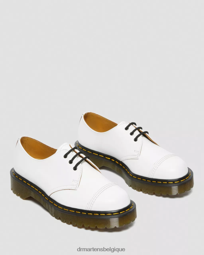 chaussure être Dr. Martens Hommes 1461 bex made in angleterre chaussures oxford à embout blanc vintage lisse 6RFZX0305