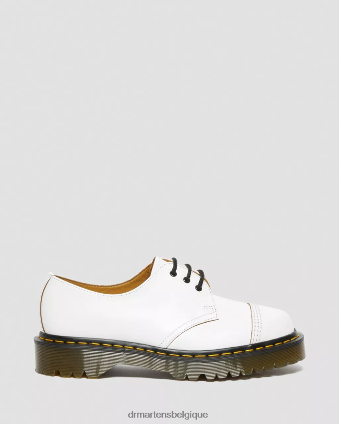chaussure être Dr. Martens Hommes 1461 bex made in angleterre chaussures oxford à embout blanc vintage lisse 6RFZX0305