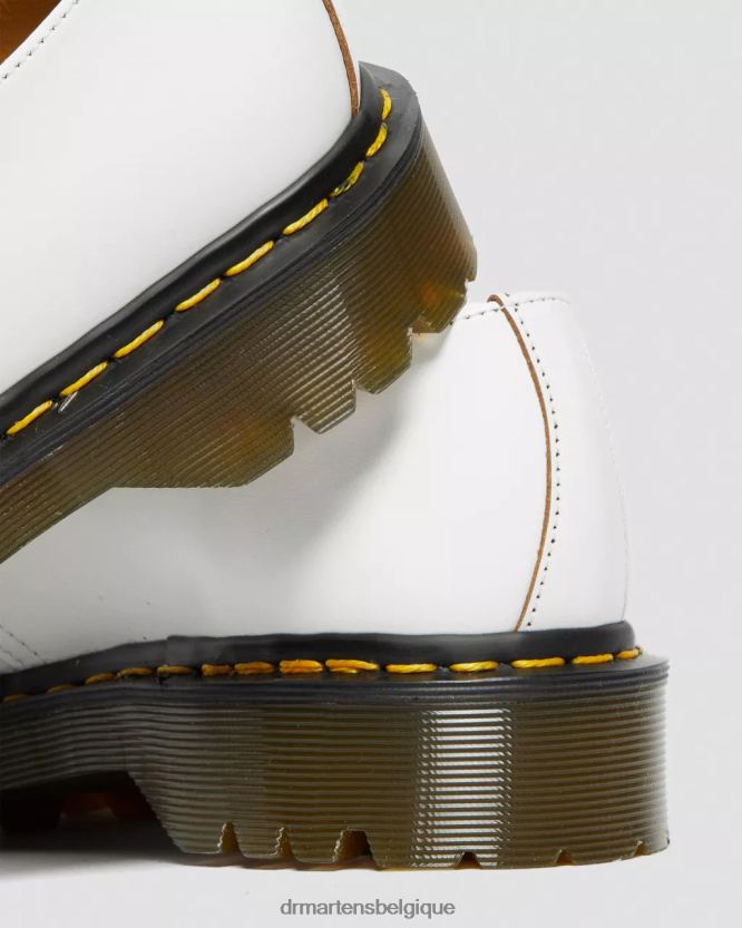 chaussure être Dr. Martens Hommes 1461 bex made in angleterre chaussures oxford à embout blanc vintage lisse 6RFZX0305