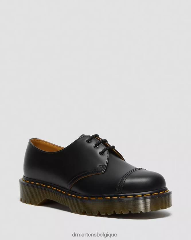 chaussure être Dr. Martens Hommes 1461 bex made in angleterre chaussures oxford à embout noir vintage lisse 6RFZX0302