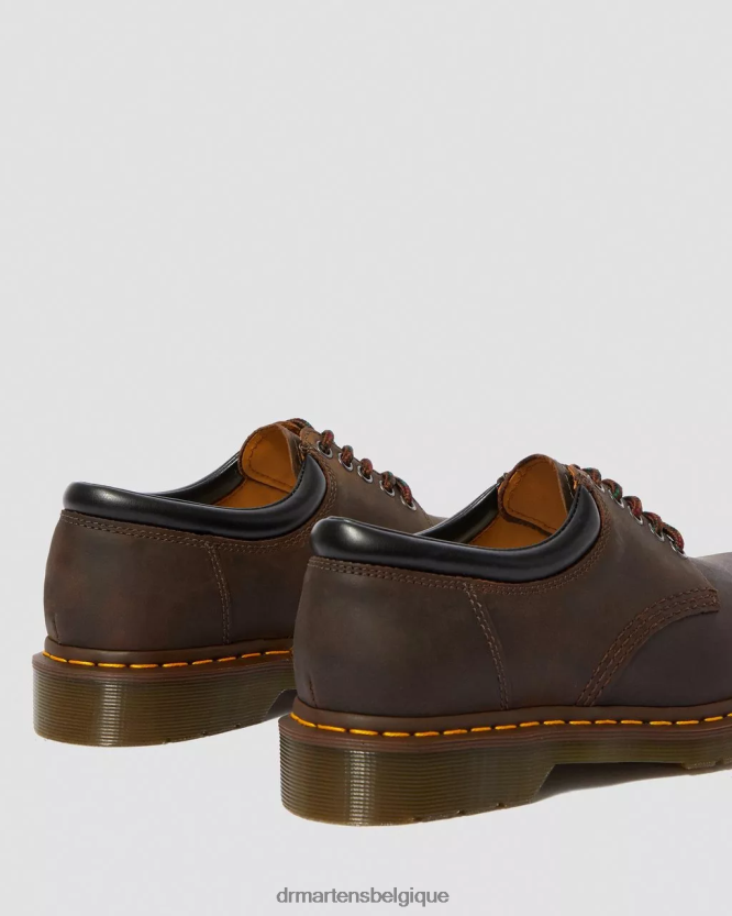 chaussure être Dr. Martens Hommes 8053 chaussures décontractées en cuir de cheval fou cheval fou marron foncé 6RFZX0295