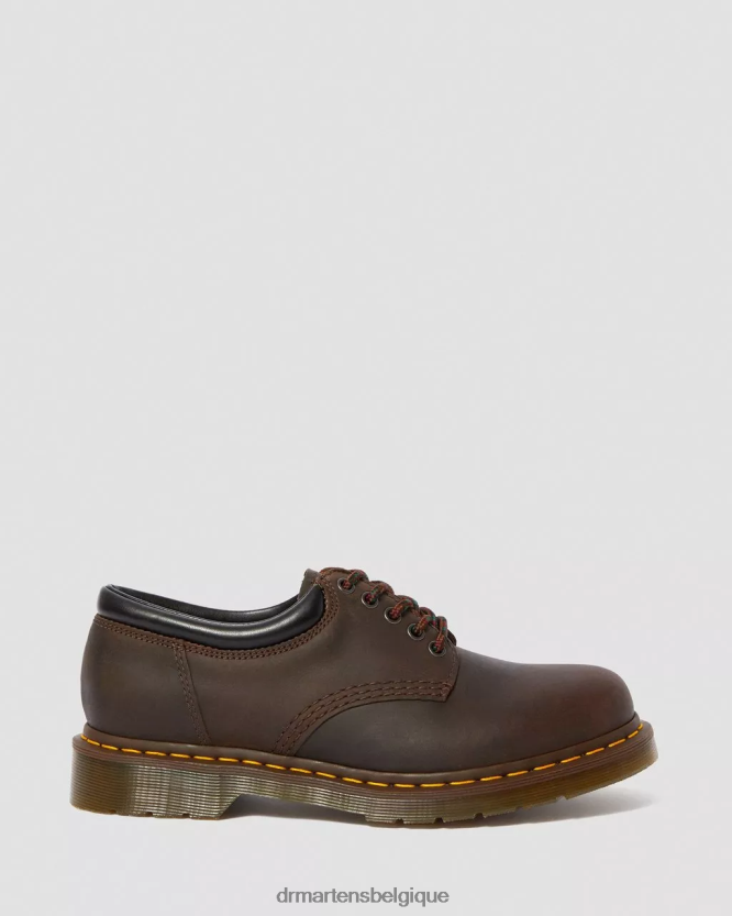 chaussure être Dr. Martens Hommes 8053 chaussures décontractées en cuir de cheval fou cheval fou marron foncé 6RFZX0295