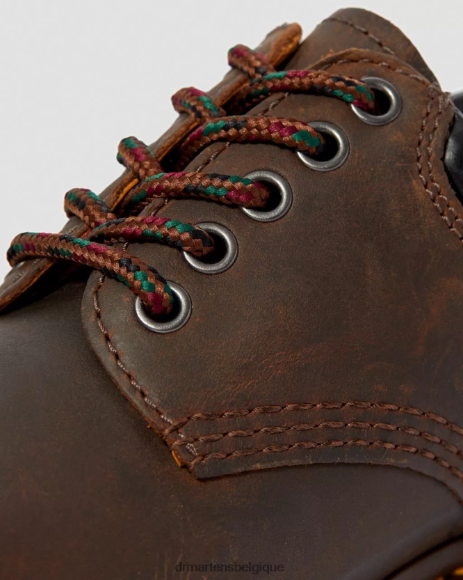 chaussure être Dr. Martens Hommes 8053 chaussures décontractées en cuir de cheval fou cheval fou marron foncé 6RFZX0295