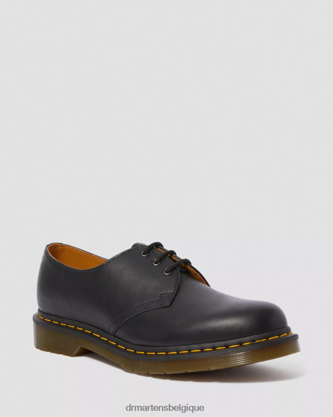 chaussure être Dr. Martens Hommes Chaussures richelieu 1461 en cuir nappa nappa noir 6RFZX0288