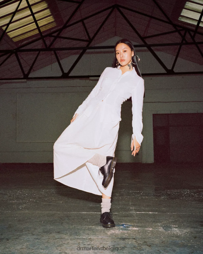 chaussure être Dr. Martens Hommes Chaussures richelieu 1461 en cuir nappa nappa noir 6RFZX0288