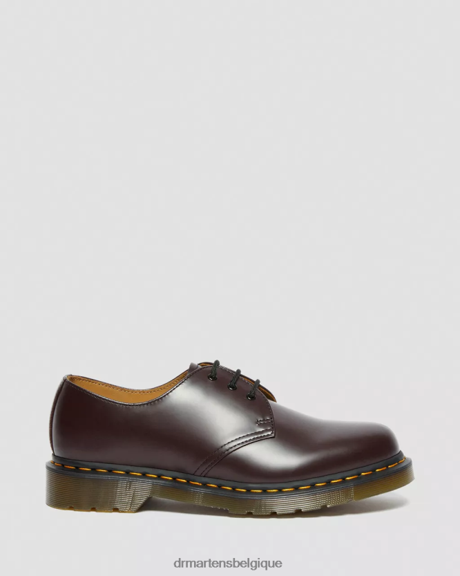 chaussure être Dr. Martens Hommes Richelieus 1461 en cuir lisse bordeaux lisse 6RFZX0300