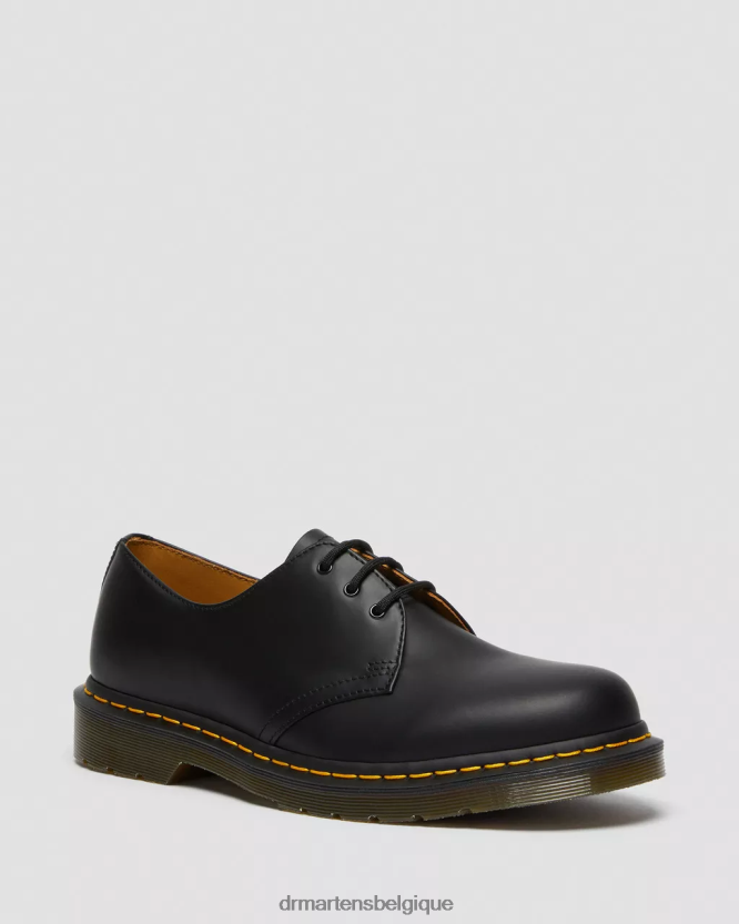 chaussure être Dr. Martens Hommes Richelieus 1461 en cuir lisse noir lisse 6RFZX0279